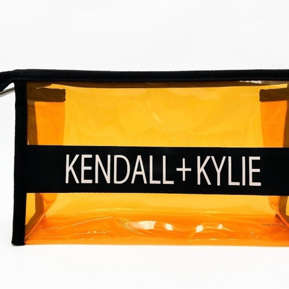 Kendall + Kylie Transparent Orange Cosmetic Bag NWOT